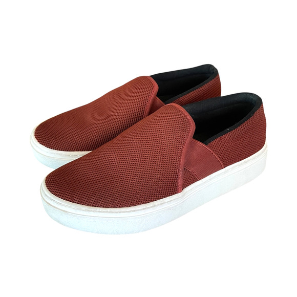 EILEEN FISHER Pep Women's Size 6.5 Serrano Red Comfort Slip-On Platform Sneakers - Picture 1 of 8